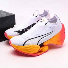 Puma Fast-RB Nitro Elite - Branco com Laranja e Rosa