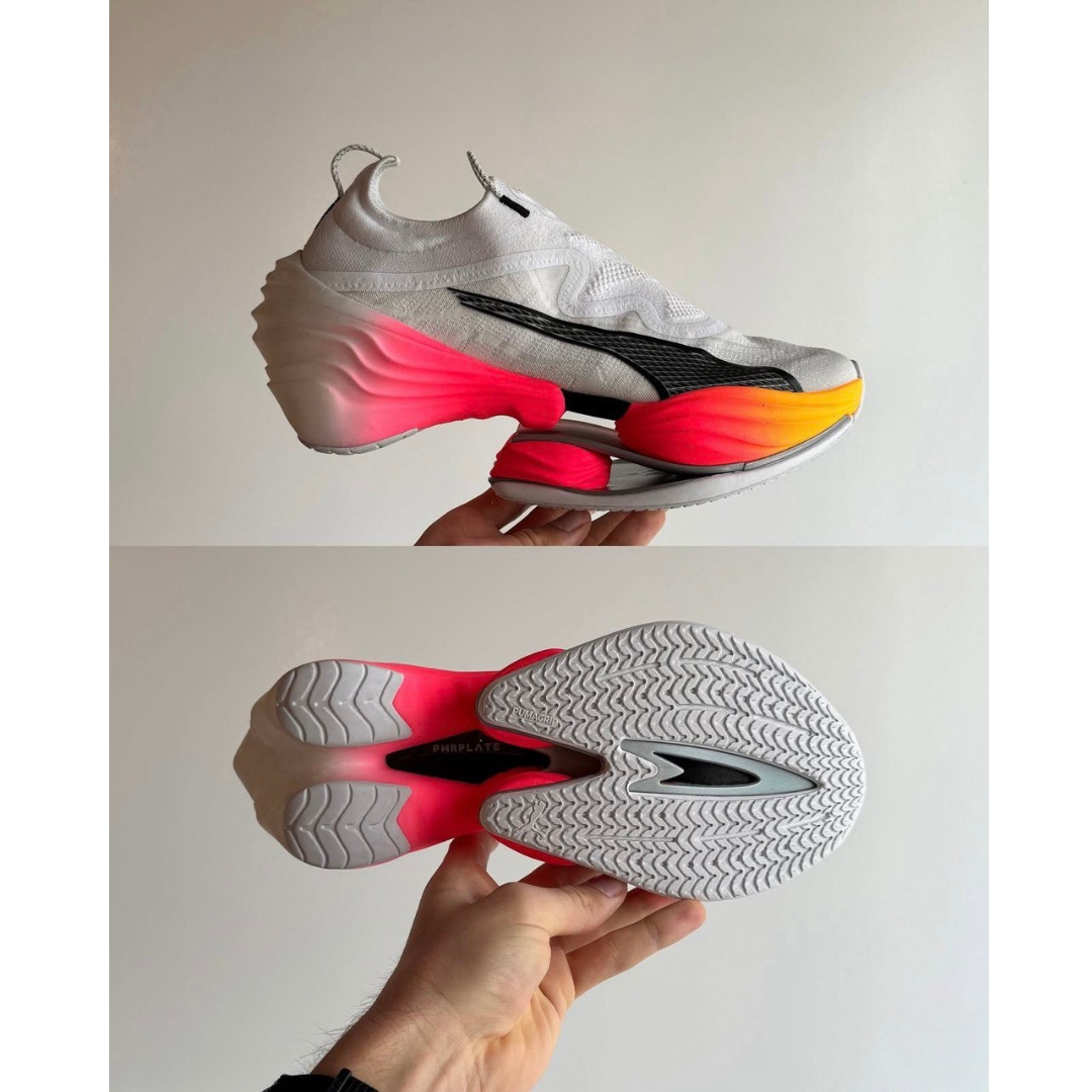 Puma Fast-RB Nitro Elite - Branco com Rosa e Laranja