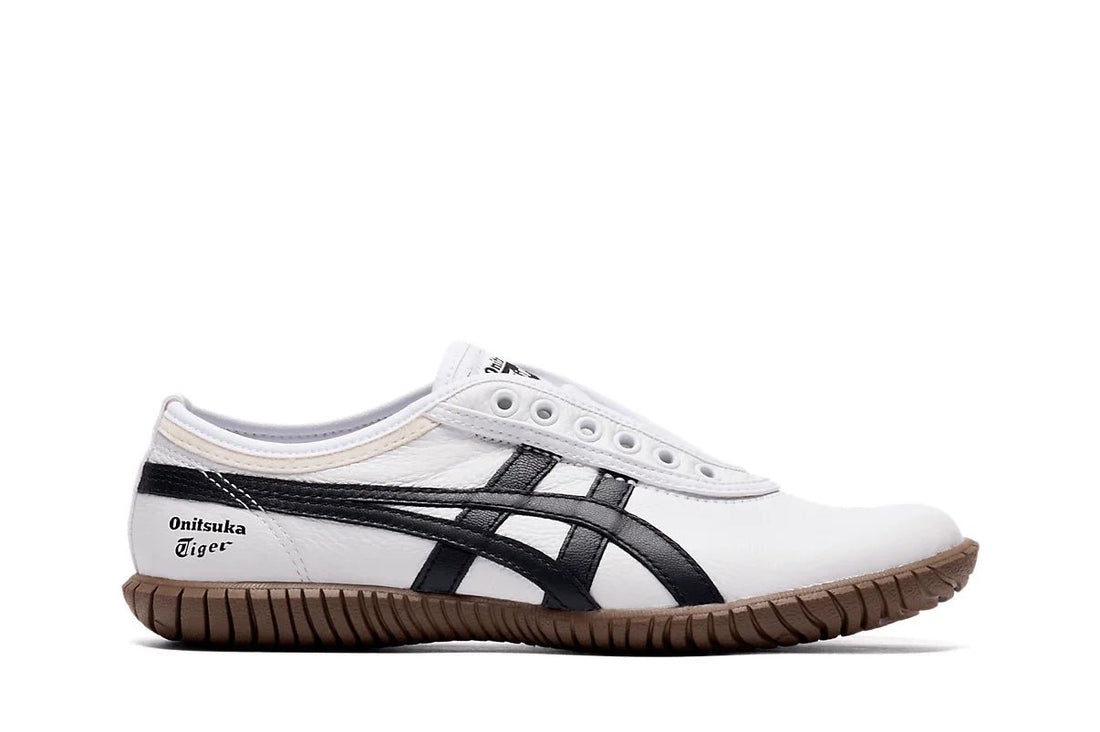 Onitsuka Tiger Tsunahiki Slip - On White/Black Branco - Meireles Sport
