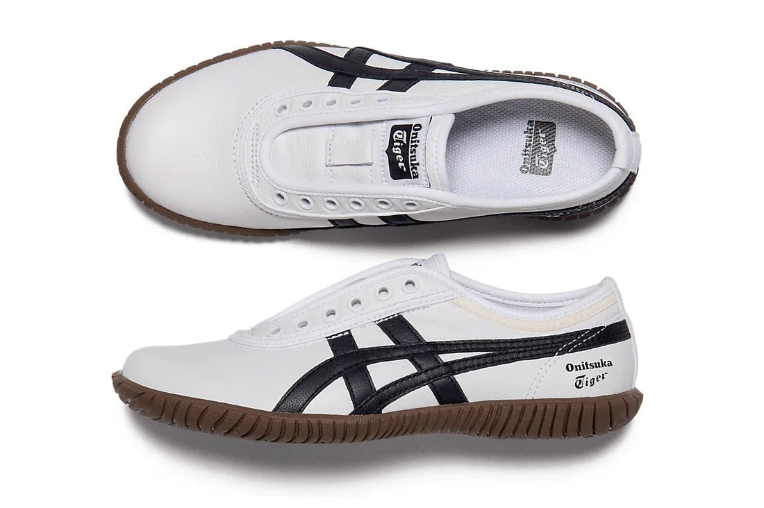 Onitsuka Tiger Tsunahiki Slip - On White/Black Branco - Meireles Sport